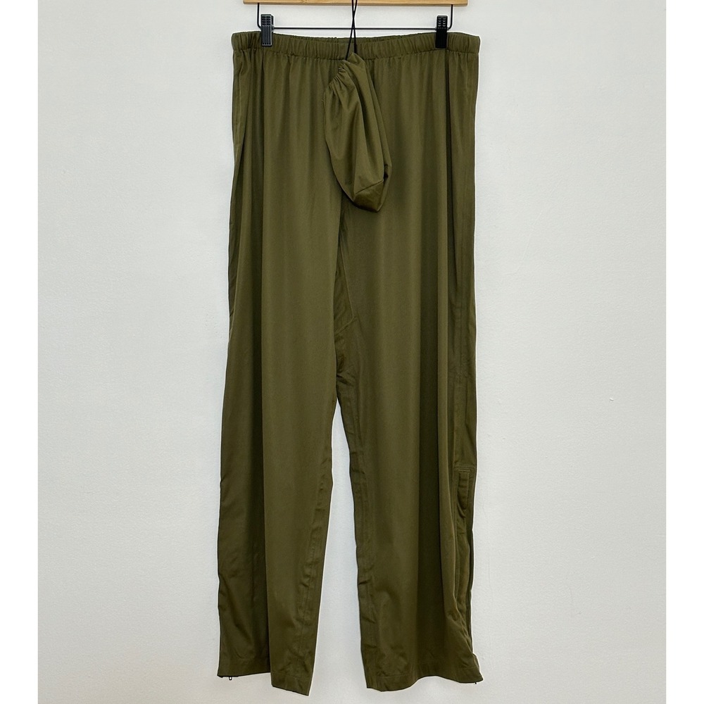MidwayUSA Bear Lake Packable Rain Pants Mens M Green Waterproof Hiking Gorpcore
